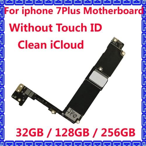 Top Quality IOS system motherboard without touch ID for iphone 7 Plus 7Plus Clean iCloud mainboard logic board 32GB 128GB 256GB
