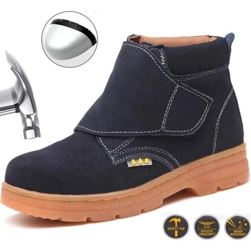 Mens safety shoes steel toe work boots anti-smashing anti-stab construction welding shoes indestructible shoes