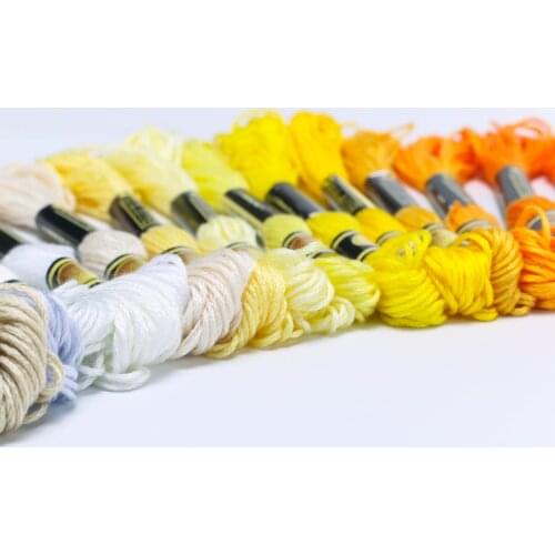 Oneroom Cross Stitch threads The two label cxc Style 10PCS Cross Stitch Cotton Embroidery Thread Floss Sewing Skeins 5