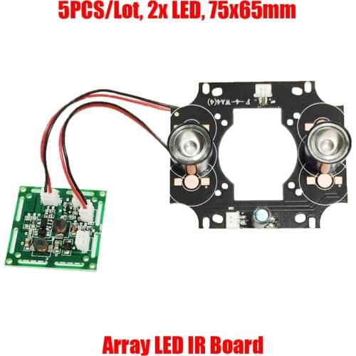 5PCS/Lot 2x LED Array IR 15M - 30M PCB Board Size 90 Infrared Night Vision for CCTV Security Waterproof Bullet Camera