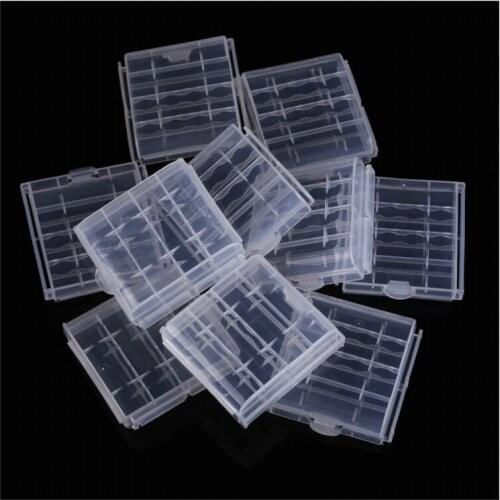 Retail 10x Plastic Case Holder Storage Box Cover for Rechargeable AA AAA Batteries