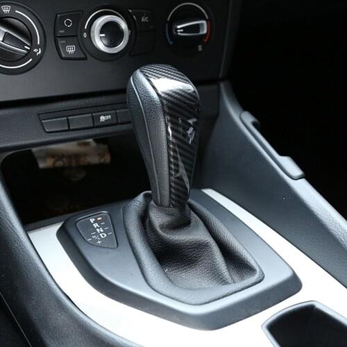 Carbon Fiber Gear Shift Knob for BMW X1 2011-2013 , Series 1 2008-2011 , Series 3 2006-2012 Accessories Shifter Lever Head Cover