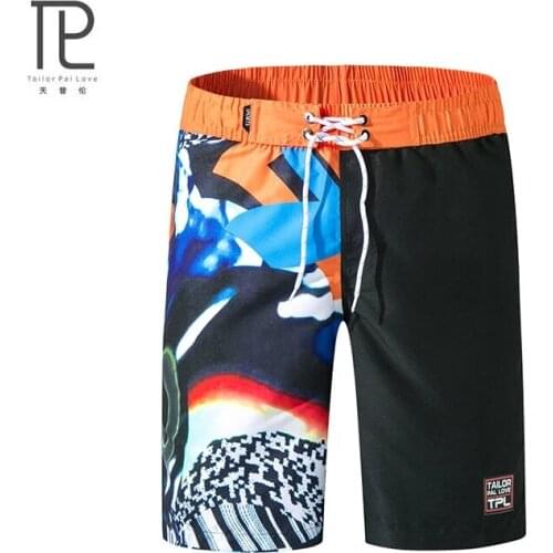 Tailor Pal Love Quick Dry Shorts Men Summer Casual Print Beach running sports Short pants Elastic Comfortable And Soft