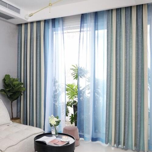 Modern minimalist solid color left and right high shading floor curtains curtains suitable for use in the living room bedroom