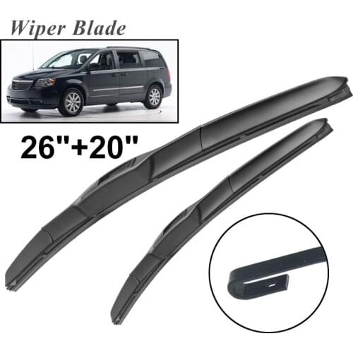 Okowiper RHD & LHD Front Wiper Blades For Chrysler Town & Country 2008 - 2016 Windshield Windscreen Front Window 26"+20"