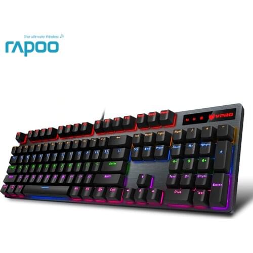 Rapoo V500PRO 104key Mechanical Keyboard USB Wired Gaming Keyboard with 7 Color Backlight for Desktop Laptop Computer Gamer