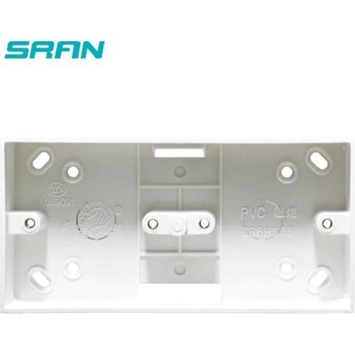 SRAN External Mounting Box 172mm*86mm*33mm for 86 Type Double Switches or Sockets Apply For Any Position of Wall Surface