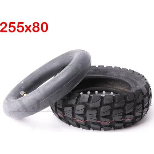 255x80 Tire Inner and Outer Tyre for Electric Scooter Zero 10x Dualtron KuGoo M4 Upgrade 10 Inch 10x3.0 80/65-6 Off Road Tire