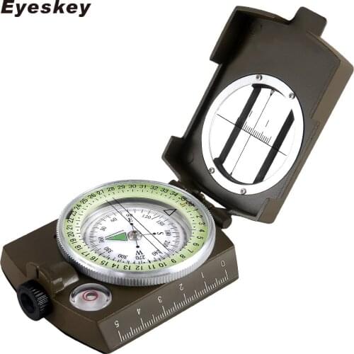 Military Lensatic Compass Eyeskey Survival Military Compass Hiking Outdoor Camping Equipment Geological Compass Compact Scale