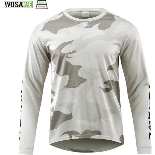 WOSAWE Mountain Bike Downhill Jersey Cycling Shirt Ciclismo Clothes for Men MTB Motorcycle Offroad Racing Jersey