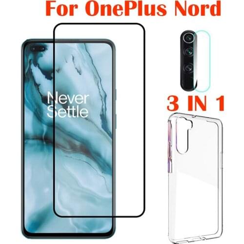 3-in-1 Case Glass For OnePlus Nord Screen Protector Glass Full Protection on For OnePlus Z One Plus Nord 5G Camera Lens Glass