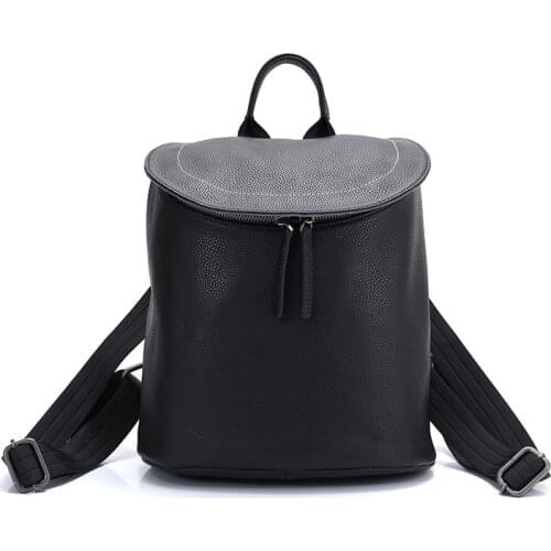 Genuine Leather Women Large Backpack Soft Bag Outdoor Fashion Bags
