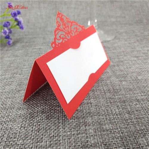 10PCS Hollow Style Wedding Laser Cut Decor Table Cards Place Setting Name Card For Wine Glass Party Wedding Decoration 6ZSH873