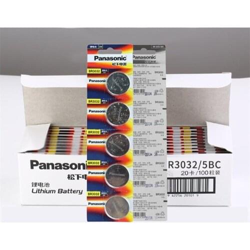 20pcs/lot Panasonic BR3032 ECR3032 DL3032 3V Button Battery Cell Coin Car Remote Control Electric Alarm Batteries BR 3032