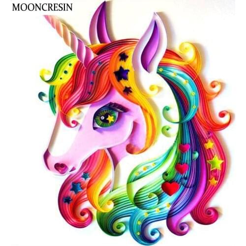 3D Diamond Embroidery Cartoon 5D Diy Diamond Painting Unicorn Full Square Rhinestone Cross Stitch Crystal Mosaic Decoration Home