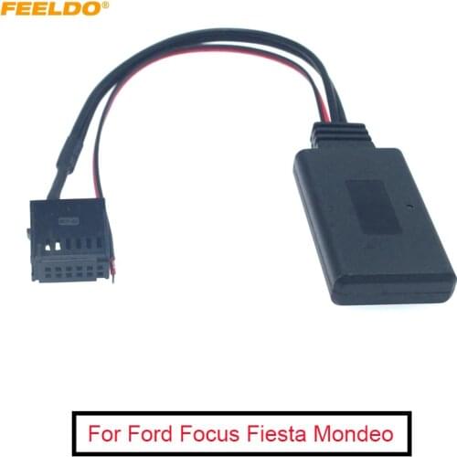 FEELDO Car Wireless Bluetooth Module Adapter For Ford Focus Fiesta Mondeo Music 12Pin Aux Cable Stereo AUX-IN Bluetooth AUX Kit
