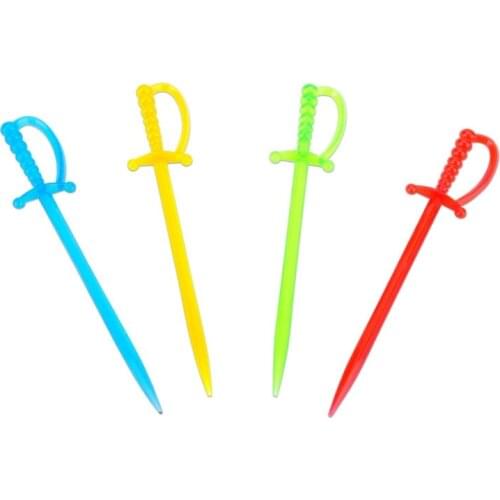 Bar Flatware Transparent PP Sword Heart Disposable Cocktail Salad Forks BBQ Sticks Food Cake Fruit Fork Picks Skewer 1500pcs/lot