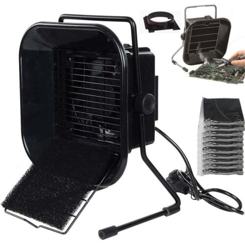 Free shipping 220V EU Plug 30W 493 Solder Smoke Absorber ESD Fume Extractor with 10 free Activated Carbon Filter Sponge