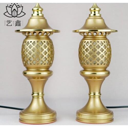 Pure Copper Buddha Lamp Spot LED Divine Lamp Buddhist Appliances Buddhist Utensils for Buddha Changming Lamp Feng Shui Craft