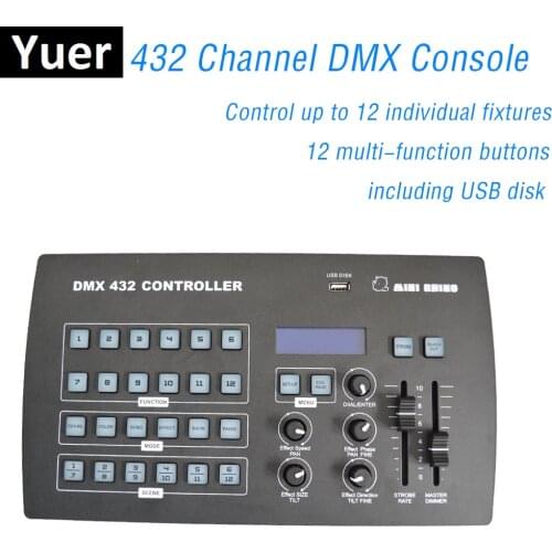Dj Equipments 432 Channel Stage Light Controller Moving Head Light Console For Disco DJ Stage Lighting USB Mini Rhino Console