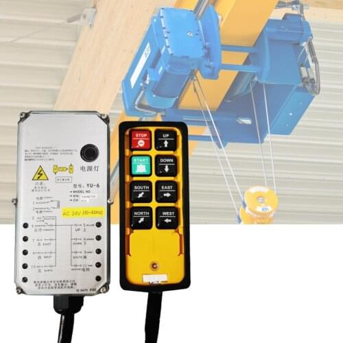 YU-8 24/36/220/380V Hoist Controller English Button Fireproof High Transmission Frequency Crane Remote Control Receiver for CNC