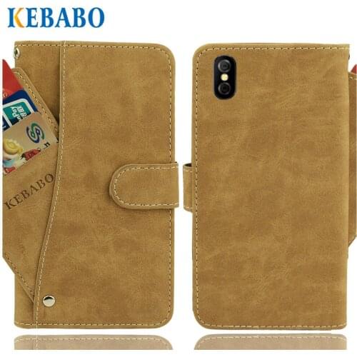 Leather Wallet Haier Elegance E9 Case 5.99" Flip Vintage Leather Front Card Slots Cases Cover Business Phone Protective Bags