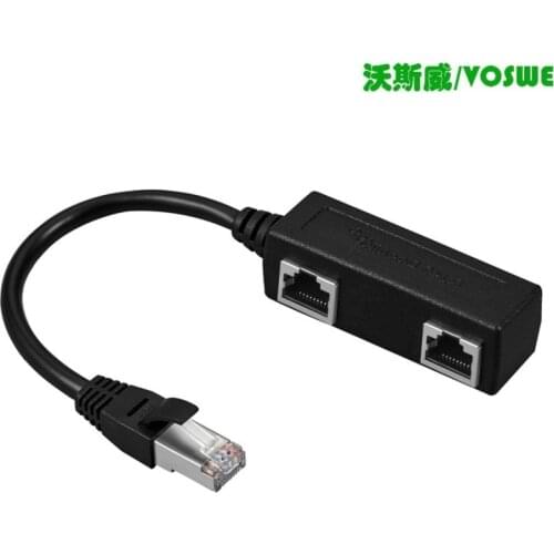 Hot RJ45 extension line 1 / 2 network line adapter connecting line 1 male 2 bus cat7 network line