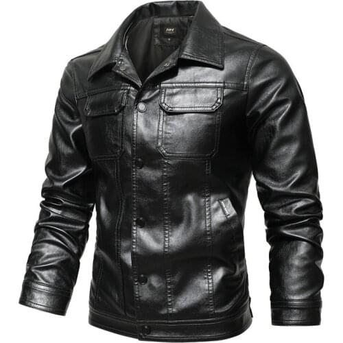 2021 foreign trade brand spring and autumn new mens jacket PU leather clothes Korean slim fitting motorcycle casual wear