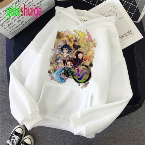 Demon Slayer Kimetsu No Yaiba Men/women Hoodies Anime Unisex Harajuku Aesthetic 90s Sweatshirt Ulzzang Graphic Casual Male Hood
