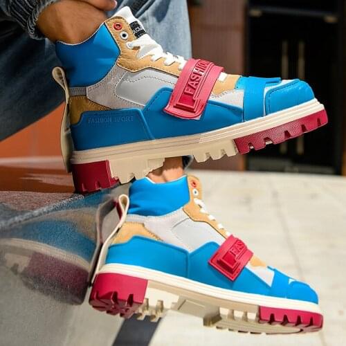 2021 New Autumn Winter Men High top Sneakers Fashion Hip Hop Platform Sneakers Men Designer Casual Shoes for Men zapatos hombre