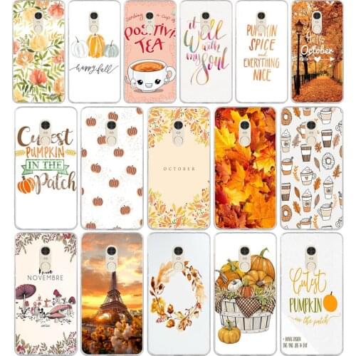 62AA Pumpkin happy gift Soft Silicone Tpu Cover phone Case for Xiaomi Redmi 4A 4x Note 4 4x case
