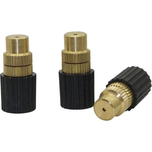 3 Pcs Adjustable Inner Diameter 6mm Brass Misting Nozzles Garden Irrigation Agriculture Industry Cooling Humidifying Sprinklers