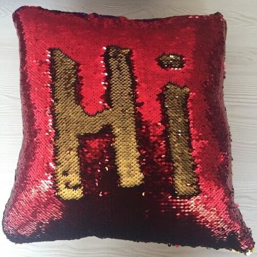 Mermaid Sequin Cushion Cover Magical Shining Smile Decorative Wholesale Color Changing Reversible Patchwork Solid Pillow case