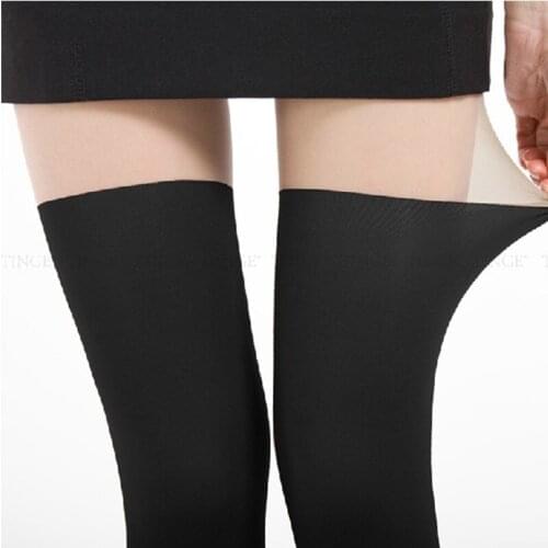 New Tights Women Spring Summer Ttyle Women Girls Nightclubs Sexy Black Tinted Sheer False High Stocking Pantyhose Tattoo Tight