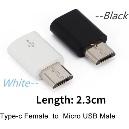 1/2pcs Type C Female Connector To Micro USB Male Adapter Charging Converter Data Adapter High Speed Cell Phone Accessories
