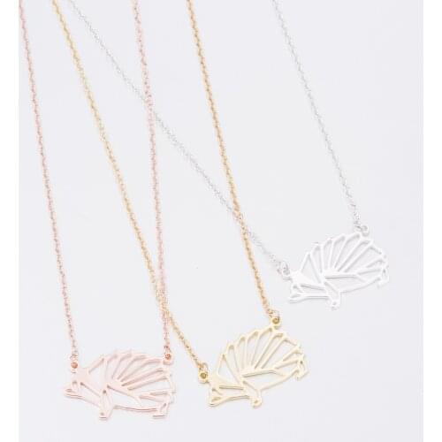 Hedgehog necklace pendant jewelry on the neck hedgehog suspension necklace hedgehog jewelry lanyard neck pendants animal punk