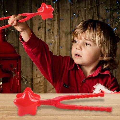 Star Snowball Maker Winter Plastic Snowball Maker Clip Kids Outdoor Mold Children Doll Toys For Kids Girl Boy Birthdday Gift