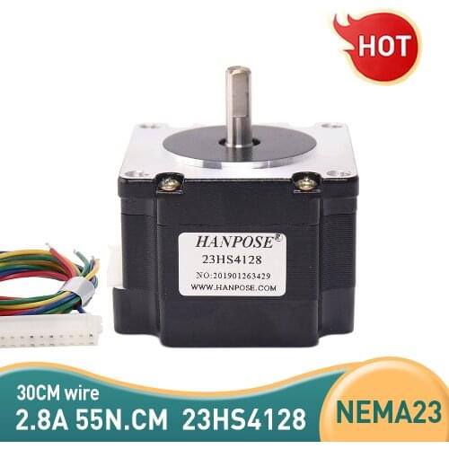 Nema 23 stepper motor 41mm 2.8A 55N.CM motor 23HS4128 CNC stepping motor For CNC machine 3D printer