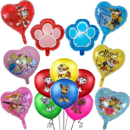 The New Wang Wang team Custom dog Patrol balloon baby Birthday party Decoration festival Furnishing supplies paw patrol paw