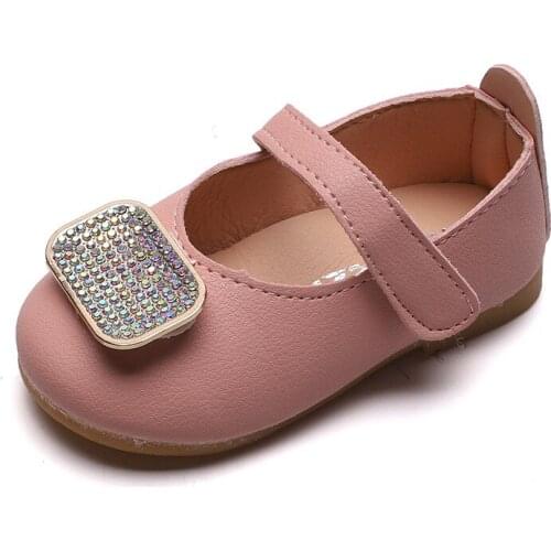 Skoex 2020 New Baby Girls Fashion Flat Shoes Children Toddler Soft Soled Non-slip Casual Shoes Kids Wedding Party Dress Shoe