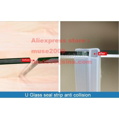 U Type damper collision proof silicone glass seal strip 6 8 10 12 mm glass window seal View Room Outdoor balcony waterproof