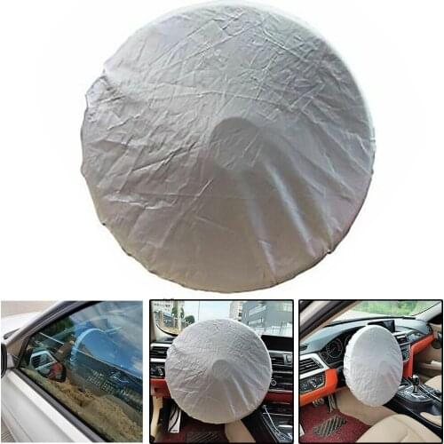 Universal Car Sunshade Steering Wheel Sun Cover Car Sun Shade Cover Steering Wheel Sun Block Heat Shield Sunscreen