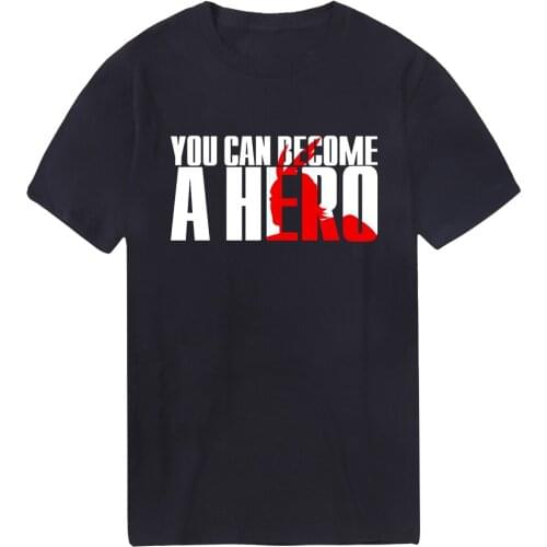 You Can Be A Hero Mans T-shirts Cotton Short Sleeve Plus Size Tshirts Military Vintage Tees Male Bodybuilding Tops Dadera Hombre