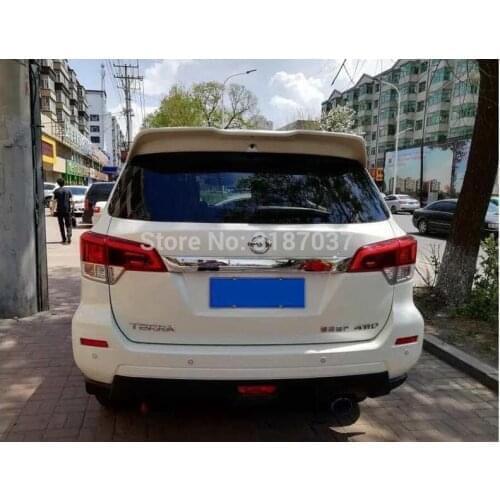 For Nissan Terra Spoiler High Quality 2018 ABS Plastic Unpainted Color Rear Roof Spoiler Wing Trunk Lip Boot Cover Car Styling