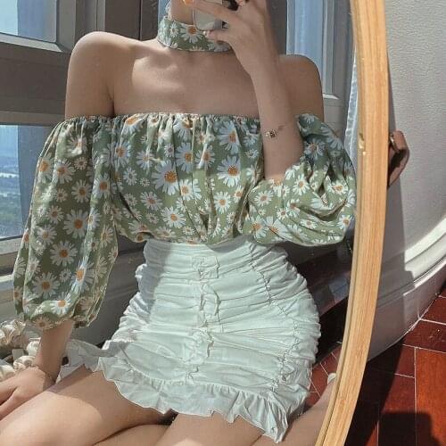 Little Daisy Spring and summer skirt suit women Korean fashion net red small skirt two piece set bodycon sexy pink dress