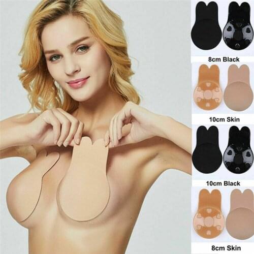 2019 New Design Womens Strapless Invisible Bra Camis Backless Self-Adhesive Push Up Bras Crop Tops Waterproof Black Nude