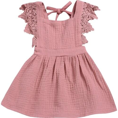 0-3Yrs Summer Toddler Girls Lace Dress Kids Sleeveless Party Dresses Children Clothing For Baby Girls