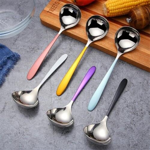 1pcs Thicken Stainless Steel Long Handle Ladle Spoon Big Soup Ladle Useful Kitchen Cooking Tool Utensil Tool Soup Spoon