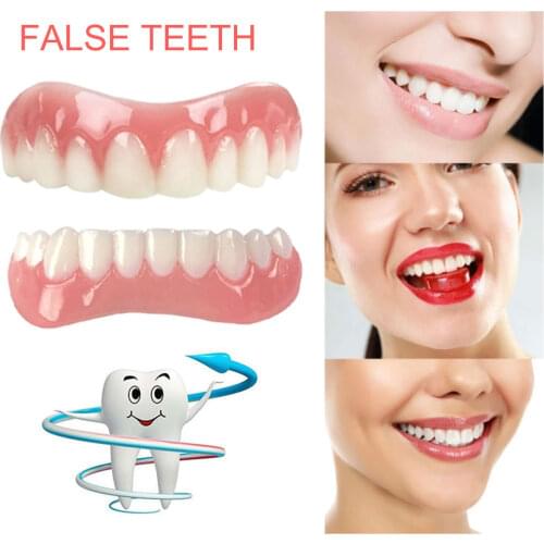 Cosmetic Dentistry Snap On Smile Instant Perfect Smile Comfort Fit Flex Teeth Fits Most False Teeth Upper Tooth Cover Massager