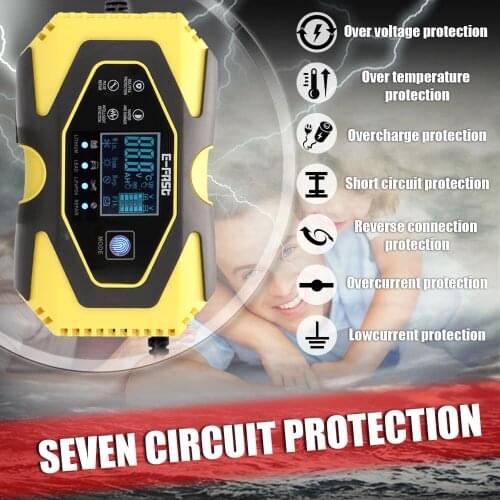 12V6A-24V3A Automatic Pulse Repairing Battery Charge Device for Lithium Leadacid LiFePO4 Battery Car Motorcycle Battery Charger